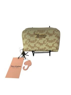 Juicy Couture Beige Monogram Zip Wallet